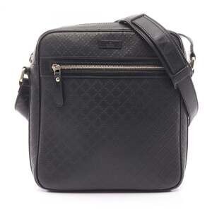 GUCCI Authentic Black Leather Shoulder Bag